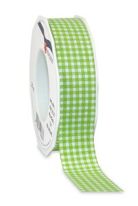 Ruban textile carreau 100  recyclé 20-m-rouleau 25 mm vert clair