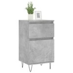 vidaXL Buffets 2 Pièces gris béton 40x35x70 cm bois d'ingénierie