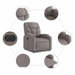 vidaXL Fauteuil inclinable électrique Taupe Tissu