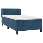 vidaXL Sommier à lattes de lit avec matelas Bleu foncé 90x200 cm