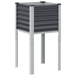 vidaXL Jardinière de jardin Anthracite 45x45x88 cm Acier