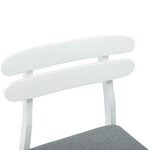vidaXL Chaise de salle à manger 2 Pièces Blanc et Gris
