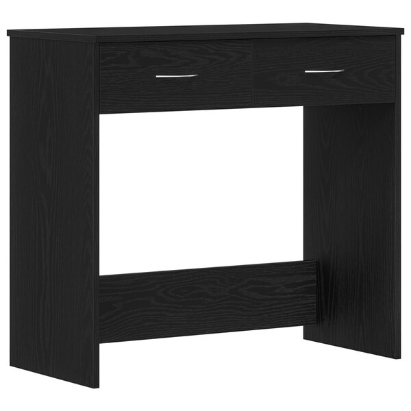 Bureau vidaXL Noir en Chêne 80x40x75 cm en Bois d'ingénierie