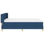 vidaXL Lit à Ressorts avec matelas Bleu 160 x 200 cm tissu