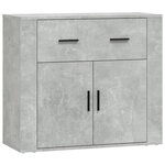 vidaXL Buffets 3 Pièces gris béton bois d'ingénierie