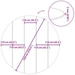 vidaXL Bâche de piscine gris clair Ø550 cm géotextile polyester