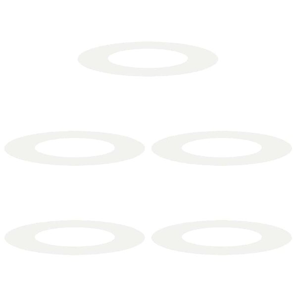 vidaXL Anneaux d'arbre plats 5 Pièces Blanc Ø40 / 70 cm Acier