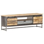 vidaXL Meuble TV 120 x 30 x 40 cm Bois massif de manguier