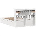 vidaXL Cadre de lit sans matelas blanc 140x190 cm bois de pin massif