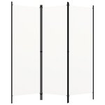 vidaXL Cloison de séparation 3 panneaux Blanc 150x180 cm