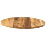 vidaXL Dessus de table Ø 70x1 5 cm rond bois massif de manguier brut