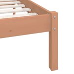 vidaXL Cadre de lit sans matelas marron miel bois massif 200x200 cm