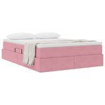vidaXL Lit avec rangement et matelas Rose 140 x 190 cm Velours