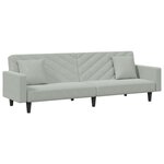 vidaXL Ensemble de canapés 2 Pièces avec coussins gris clair velours