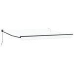 vidaXL Auvent Rétractable Blanc 400 × 300 cm Polyester et Aluminium