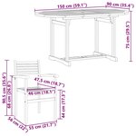 vidaXL Ensemble de salle à manger pour jardin 7 Pièces Marron