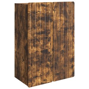 vidaXL Armoire Murale Chêne fumé 66 x 34 5 x 92 cm Bois d'ingénierie