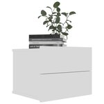 vidaXL Tables de chevet 2 Pièces Blanc 40x30x30 cm Bois d'ingénierie