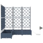 vidaXL Pots de jardin Gris 120 x 120 x 126 cm Acier