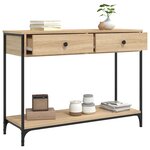 vidaXL Table console chêne sonoma 100x34 5x75 cm bois d'ingénierie