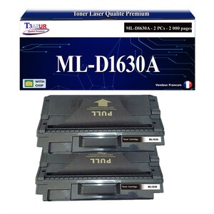 T3AZUR - 2x Toners compatibles avec Samsung MLD-1630A D1630A pour Samsung ML-1630 ML-1630W SCX-4500 SCX-4500W