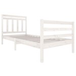 vidaXL Cadre de lit sans matelas blanc bois massif 90x200 cm