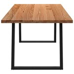 vidaXL Table à manger marron clair bois de chêne massif rectangulaire