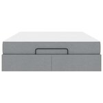 vidaXL Cadre de lit avec matelas Gris clair 140 x 190 cm tissu