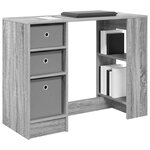 vidaXL Bureau Gris Sonoma Bois d'ingénierie 100 x 40 x 75 cm