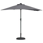 vidaXL Parasol de jardin Anthracite 294 x 150 x 223 cm tissu