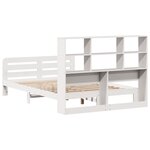 vidaXL Cadre de lit sans matelas blanc 140x190 cm bois de pin massif