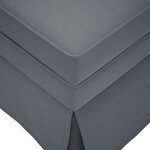 vidaXL Fauteuil long et traversin accoudoir droit gris foncé velours
