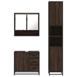 vidaXL Ensemble de meubles de salle de bain 3 Pièces Chêne marron