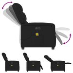 vidaXL Fauteuil de massage inclinable électrique Noir Tissu