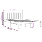 vidaXL Cadre de lit sans matelas blanc bois de pin massif 120x190 cm