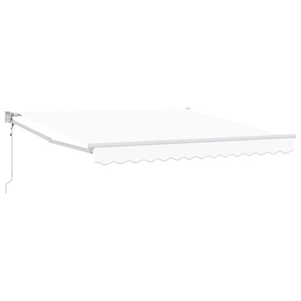 vidaXL Auvent Rétractable Blanc 350 x 250 cm tissu