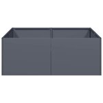 vidaXL Jardinière anthracite 80x80x30 cm acier