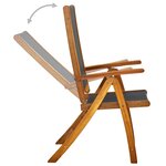 vidaXL Chaises pliables de jardin lot de 2 Bois d'acacia et textilène