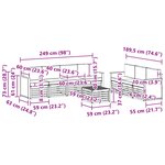 vidaXL Ensembles de canapés 8 pc Bois d'Acacia Massif