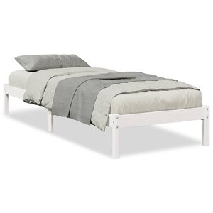 vidaXL Cadre de lit extra long sans matelas 100x220 cm bois massif pin