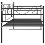 vidaXL Cadre de canapé-lit sans matelas noir métal 90x200 cm