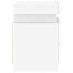 vidaXL Table de chevet avec lumières LED blanc 35x39x55 cm