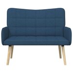 vidaXL Sofa 2 places Bleu 115 x 61 x 87 cm Tissu