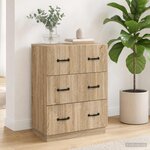 vidaXL Armoire à tiroirs Chêne Sonoma 66 x 34 5 x 87 cm