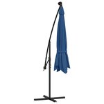 vidaXL Parasol de jardin en porte-à-faux avec lumières LED bleu azuré