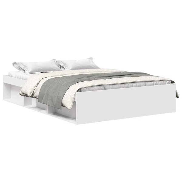 vidaXL Cadre de lit sans matelas blanc 150x200 cm