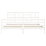 vidaXL Cadre de lit sans matelas blanc 200x200 cm bois massif