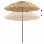 vidaXL Parasol de plage Marron Ø 160 x 196 cm Acier