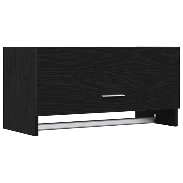 vidaXL Armoire avec stockage Noir 70 x 32.5 x 35 cm Bois d'ingénierie
