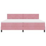 vidaXL Lit à ressorts avec matelas Rose 200 x 200 cm tissu